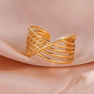 Geometric Heart Aesthetic Adjustable Ring Party Jewelry Gifts - Diva Melody