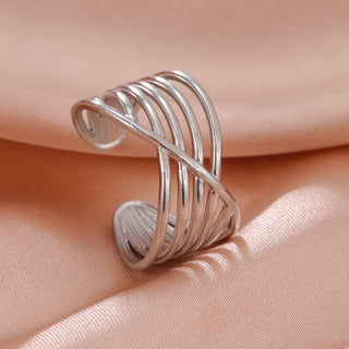 Geometric Heart Aesthetic Adjustable Ring Party Jewelry Gifts - Diva Melody