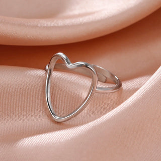 Geometric Heart Aesthetic Adjustable Ring Party Jewelry Gifts - Diva Melody