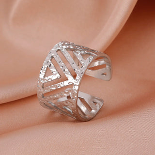 Geometric Heart Aesthetic Adjustable Ring Party Jewelry Gifts - Diva Melody