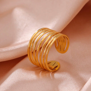 Geometric Heart Aesthetic Adjustable Ring Party Jewelry Gifts - Diva Melody