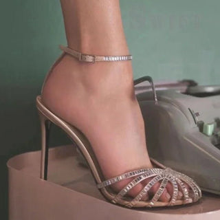 Glam Rhinestone Stiletto Sandals - Diva Melody