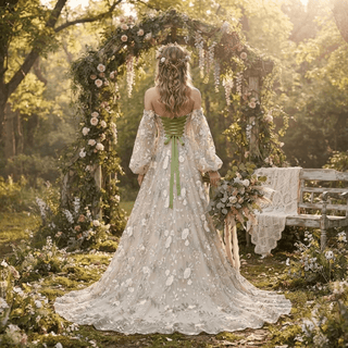 Glamorous Flower Lace Wedding Dresses - Diva Melody