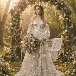 Glamorous Flower Lace Wedding Dresses - Diva Melody