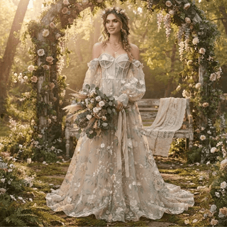 Glamorous Flower Lace Wedding Dresses - Diva Melody