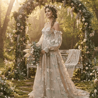 Glamorous Flower Lace Wedding Dresses - Diva Melody