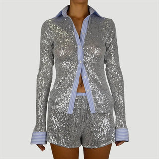 Glitter Shirt and Shorts Set - Diva Melody