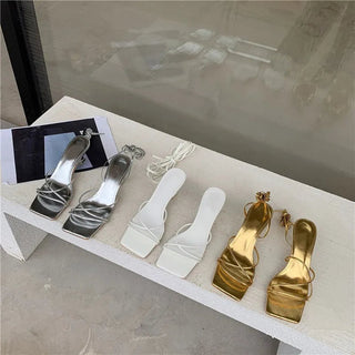 Gold Silver Gladiator Sandals - Diva Melody