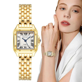 Gold Stainless Steel Fashion Quartz Watch - Diva Melody