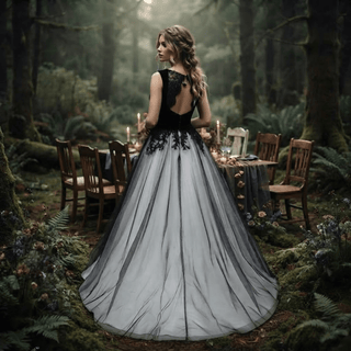 Gothic Tulle Wedding Dress - Diva Melody