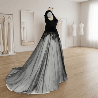Gothic Tulle Wedding Dress - Diva Melody