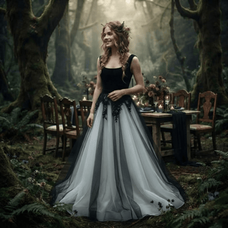 Gothic Tulle Wedding Dress - Diva Melody