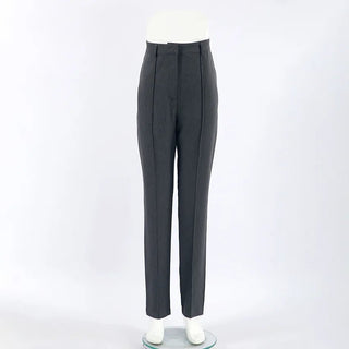 Gray Office Pencil Pintuck Pants - Diva Melody