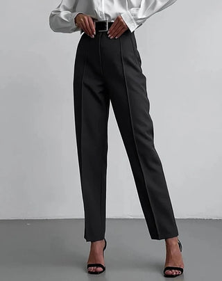 Gray Office Pencil Pintuck Pants - Diva Melody