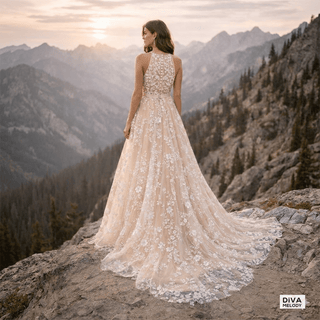 Halter Neck Bridal Dress - Diva Melody