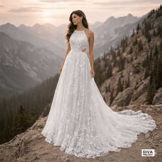 Halter Neck Bridal Dress - Diva Melody