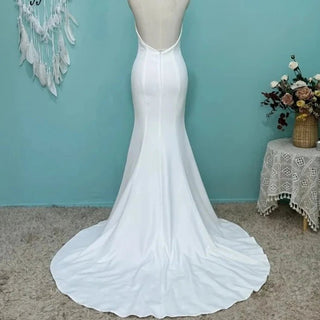 Halter Neck Mermaid Wedding Dress - Diva Melody