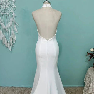 Halter Neck Mermaid Wedding Dress - Diva Melody