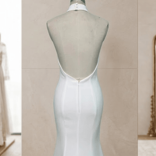 Halter Neck Mermaid Wedding Dress - Diva Melody