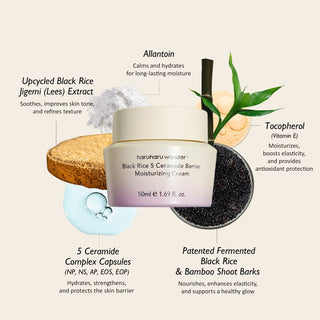 [haruharuwonder] Black Rice 5 Ceramide Barrier Moisturizing Cream 50ml - Diva Melody