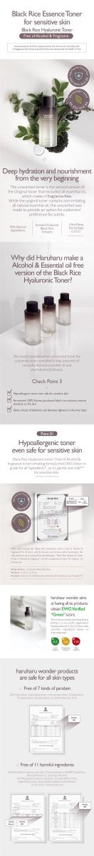 [haruharuwonder] Black Rice Hyaluronic Toner For Sensitive Skin 150ml - Diva Melody