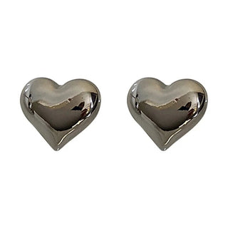 Heart Stud Earrings Minimalist Eardrops Girl Party Jewelry Couple Gifts - Diva Melody