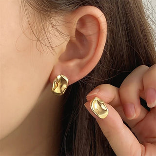 Heart Stud Earrings Minimalist Eardrops Girl Party Jewelry Couple Gifts - Diva Melody