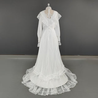 High Neck Victorian Wedding Dress - Diva Melody