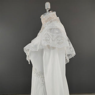 High Neck Victorian Wedding Dress - Diva Melody