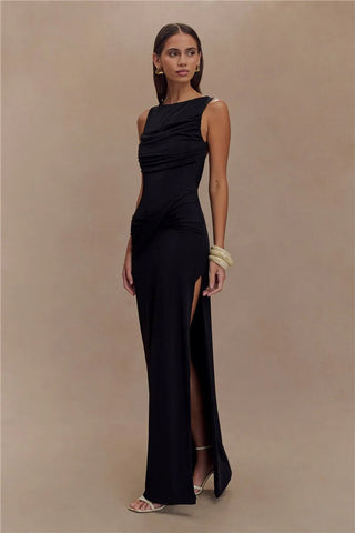 High Split Elegant Sleeveless Long Dress - Diva Melody