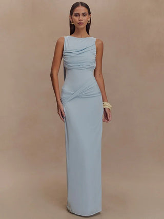 High Split Elegant Sleeveless Long Dress - Diva Melody