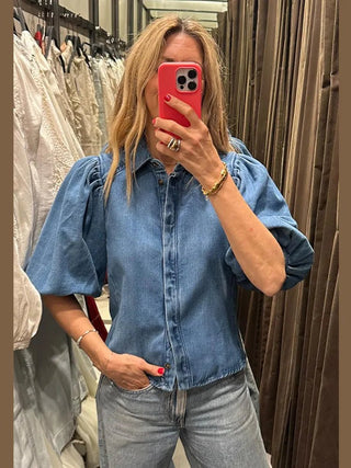 High Waist Backless Denim Dress - Diva Melody