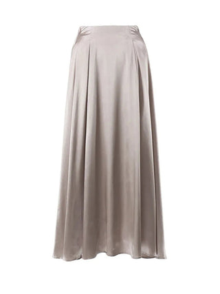 High Waist Satin A - Line Maxi Skirt - Diva Melody