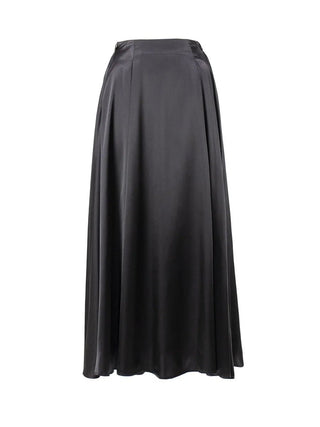 High Waist Satin A - Line Maxi Skirt - Diva Melody