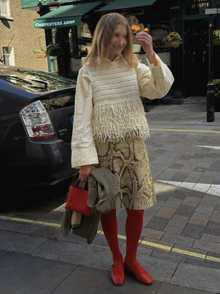 High Waist Snake Patternt Skirt - Diva Melody