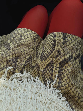 High Waist Snake Patternt Skirt - Diva Melody