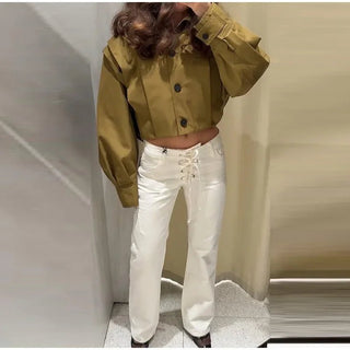 High - Waist Straight Leg Pants - Diva Melody