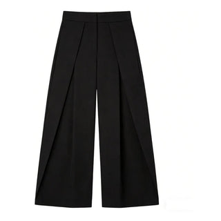 High Waisted Pleated Baggy Wide Leg Pants - Diva Melody