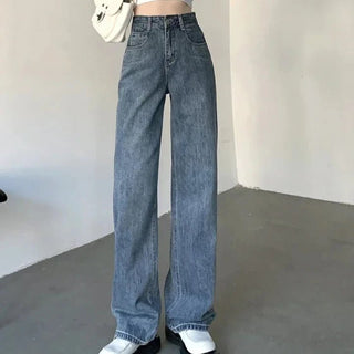 High - Waisted Straight - Leg Wide Jeans - Diva Melody