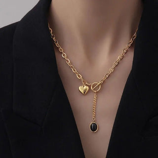 Hollow Heart Charm Clavicle Chain Necklace Pendant Jewelry Gift - Diva Melody