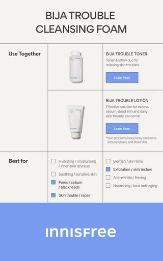 [Innisfree] Bija Trouble Cleansing Foam 150g - Diva Melody