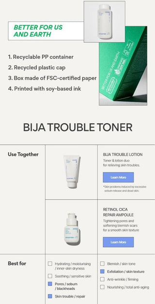 [Innisfree] Bija Trouble Toner 170ml - Diva Melody