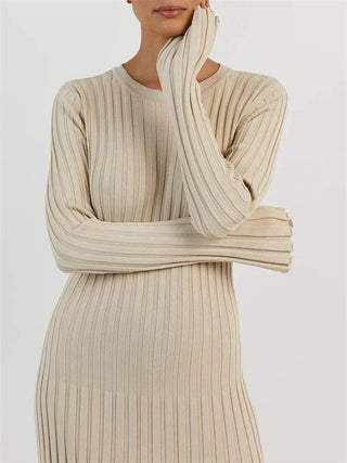 Knitted Long Sleeve Bandage Knitwear Dress - Diva Melody