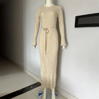 Knitted Long Sleeve Bandage Knitwear Dress - Diva Melody