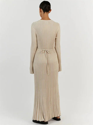 Knitted Long Sleeve Bandage Knitwear Dress - Diva Melody