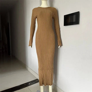 Knitted Long Sleeve Bandage Knitwear Dress - Diva Melody