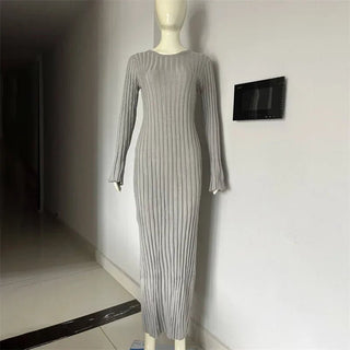 Knitted Long Sleeve Bandage Knitwear Dress - Diva Melody