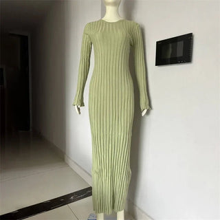 Knitted Long Sleeve Bandage Knitwear Dress - Diva Melody