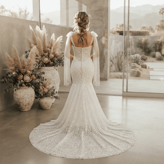 Lace Beading Mermaid Wedding Dress - Diva Melody