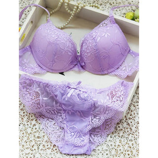 Lace Lingerie Set Ladies Soild Bra Sexy Comfortable Intimates Underwear - Diva Melody